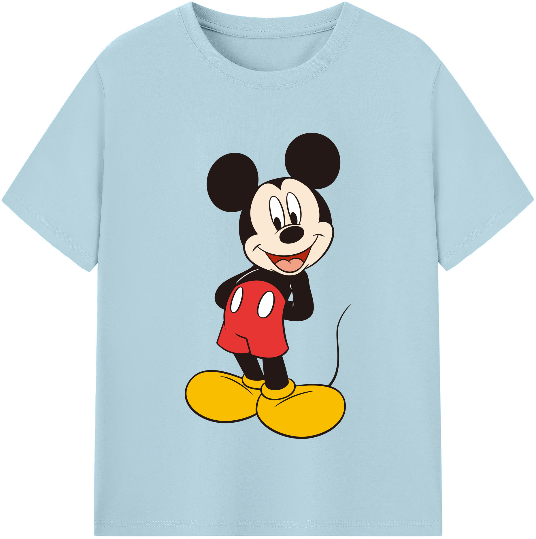 （画像用） ミッキーマウス Mickey Mouse 綿100％半袖Tシャツ（フロントプリント）